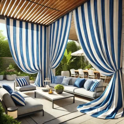 striped outdoor curtains